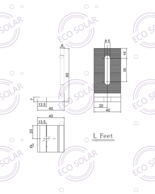 Solar Panel Mounting L Bracket - Image 3