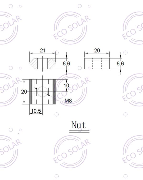 Solar Panel Mounting Rail End Clamp - Image 4